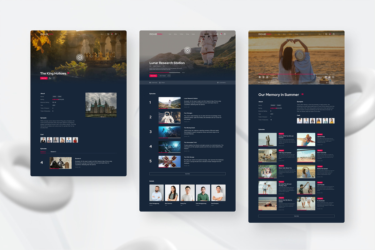 Movies & TV Shows Streaming Website, an UI Kit Template by peterdraw (Photo 8 of 9)