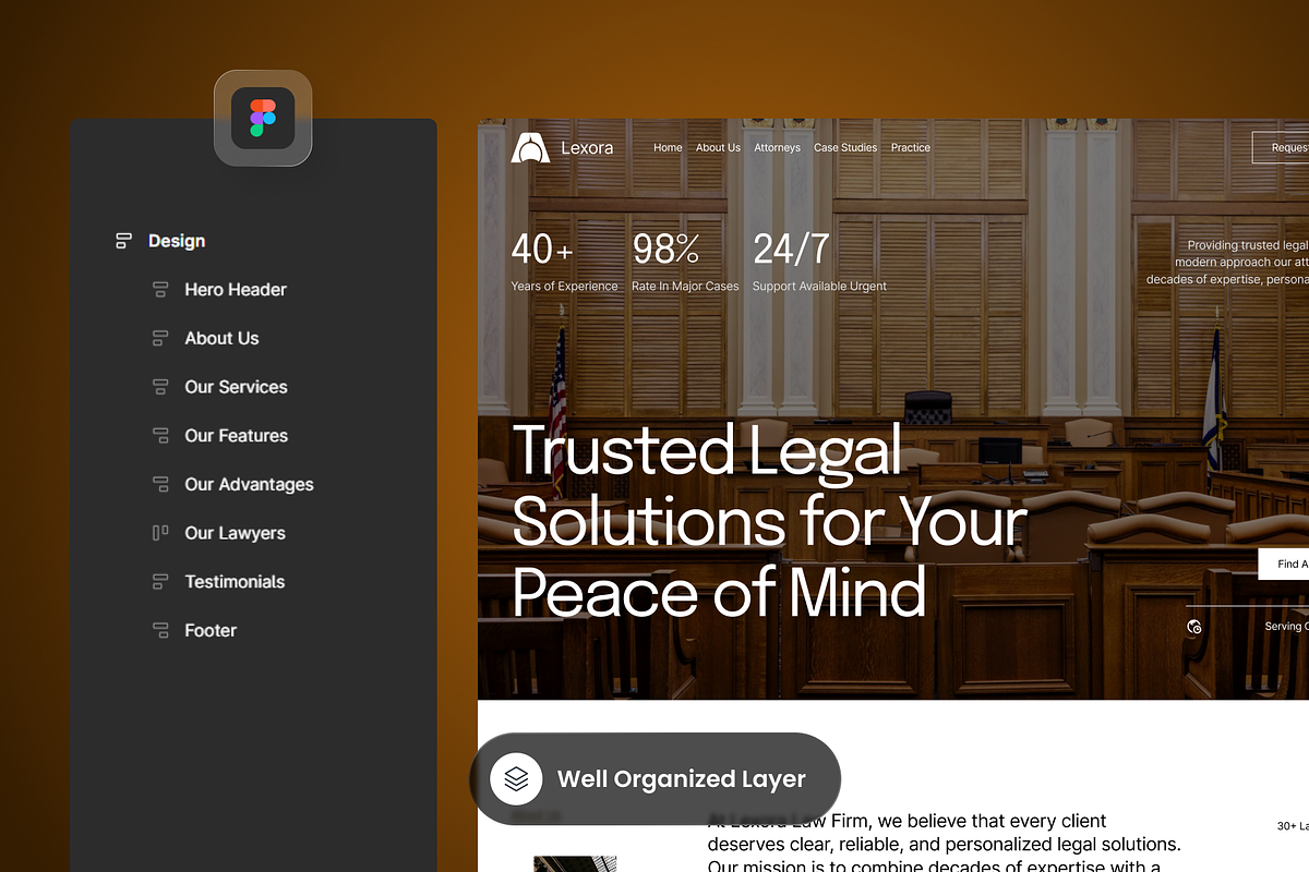 Lexora - Law Firm Landing Page preview 2