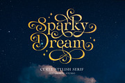 Sparky Dream - Curly Stylish Serif, a Serif Font by Letterhend Studio (Thumbnail 1 of 11)