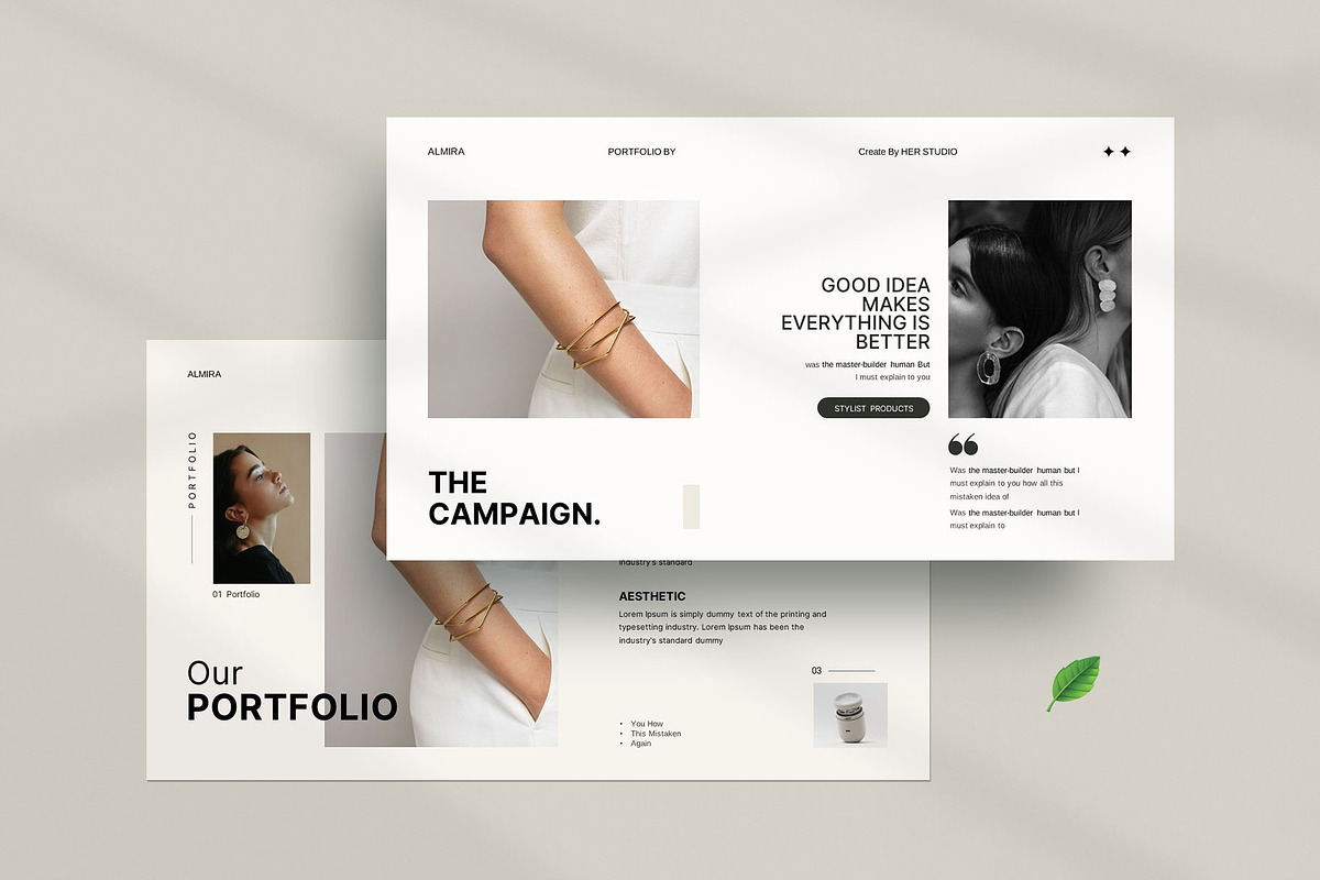 Minimal Portfolio Presentation, a Presentation Template by KreateTribe (Photo 3 of 9)
