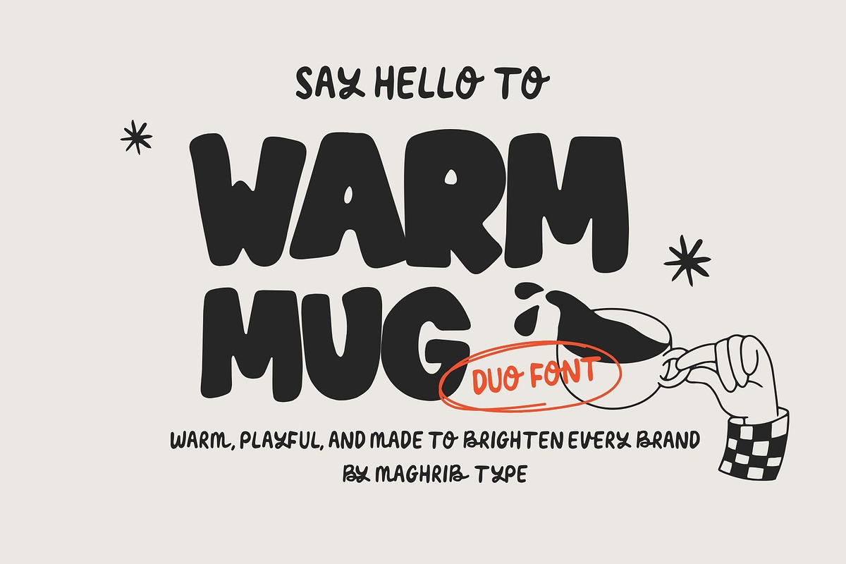 Warm Mug, a Handwritten Font by maghrib (Photo 1 of 6)