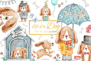 Life of a Dog Watercolour Collection