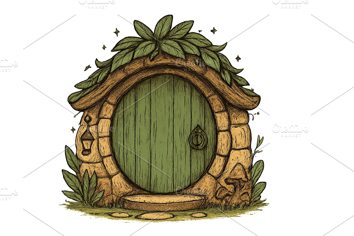 Whimsical garden dwelling with a, an Illustration by ZinetroN