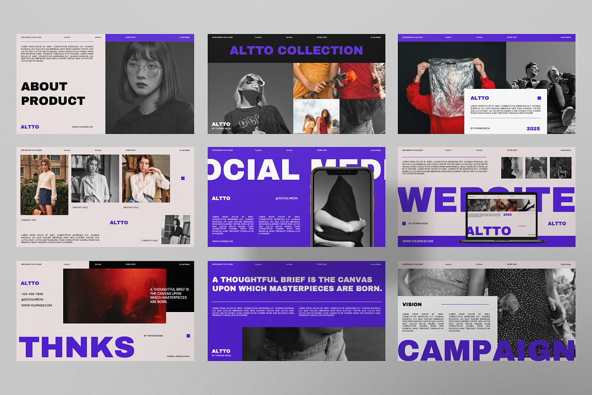 ALTTO - Modern Google Slide Template, a Presentation Template by Portocraft