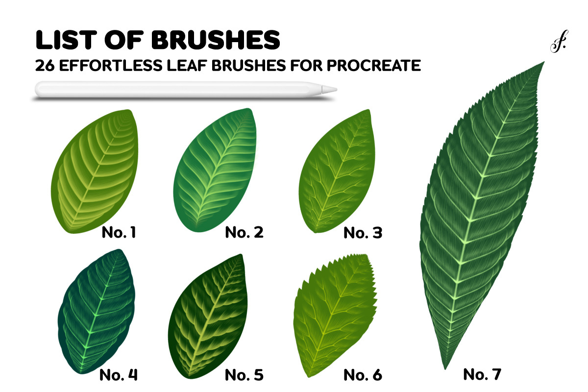 Leaf Brushes Procreate, a Brush Add-On by Freya.art Illustrations (Photo 3 of 6)