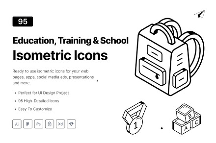 Education, Training and School Icons, an Icon by Vectors Market