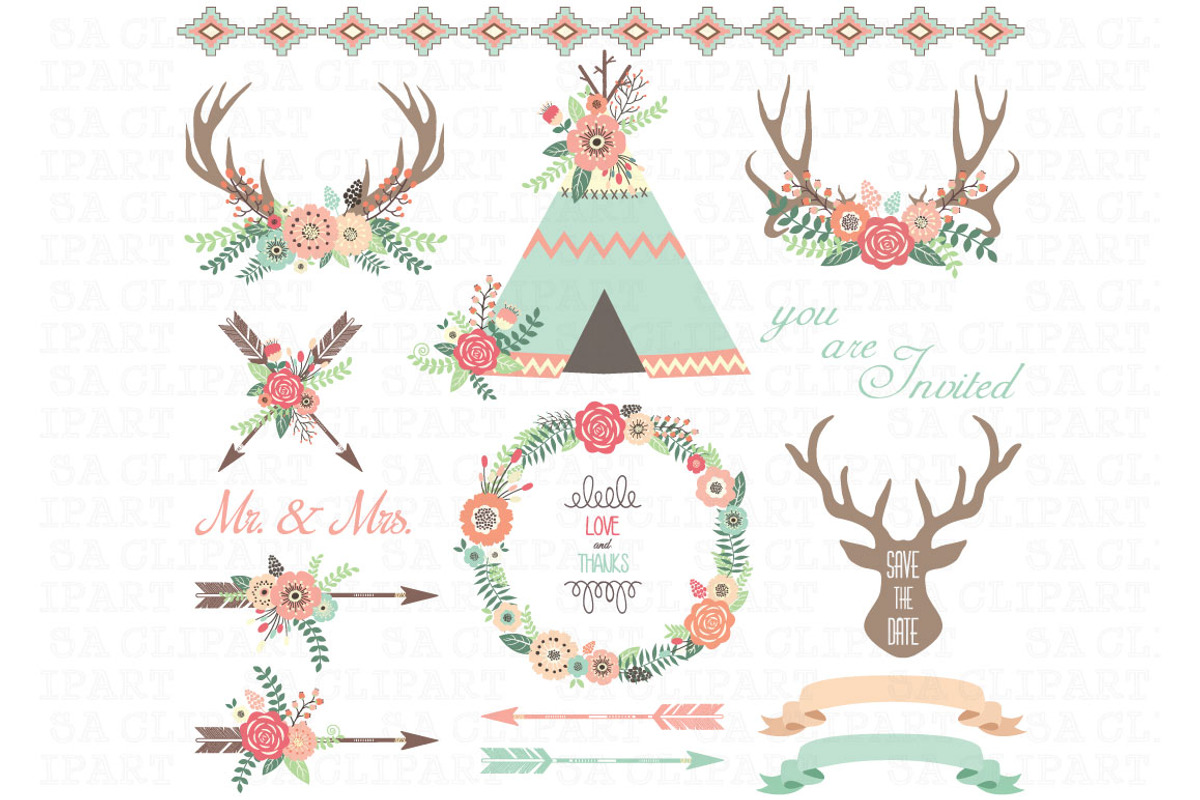 Tribal ClipArt, an Illustration by SA ClipArt