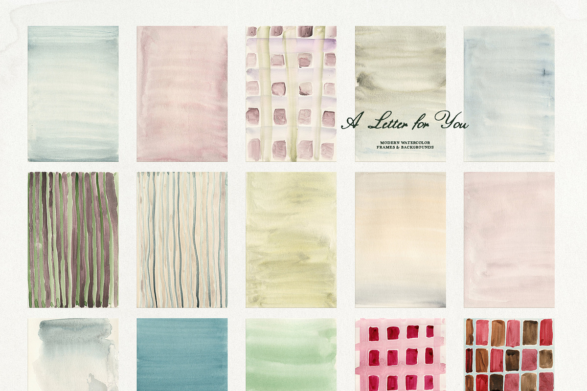 A Letter for You: Watercolor Collage, an Object Graphic by Purple (Photo 12 of 16)