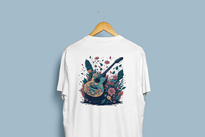 classic guitar t-shirt  design, a Print Template by RAHMAT