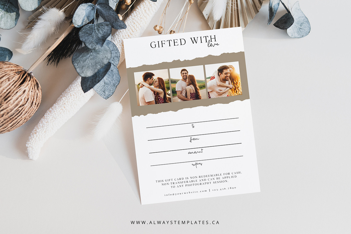 Photography Gift Certificate GIC020, a Card Template by Always Templates (Photo 3 of 3)
