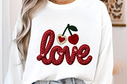 Faux Yarn LOVE Cherry Valentine PNG, an Illustration by designcity5 (Thumbnail 4 of 8)
