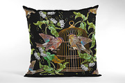Chamomiles, golden cage and birds, a Pattern Graphic by Matrioshka (Thumbnail 7 of 7)