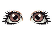 Anime Style Vector Set of Flat Eyes., a Person Illustration by Gomolach (Thumbnail 18 of 25)
