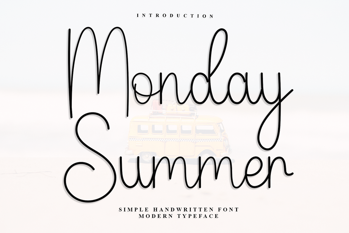 Monday Summer, a Script Font by FreshTypeINK (Photo 1 of 7)