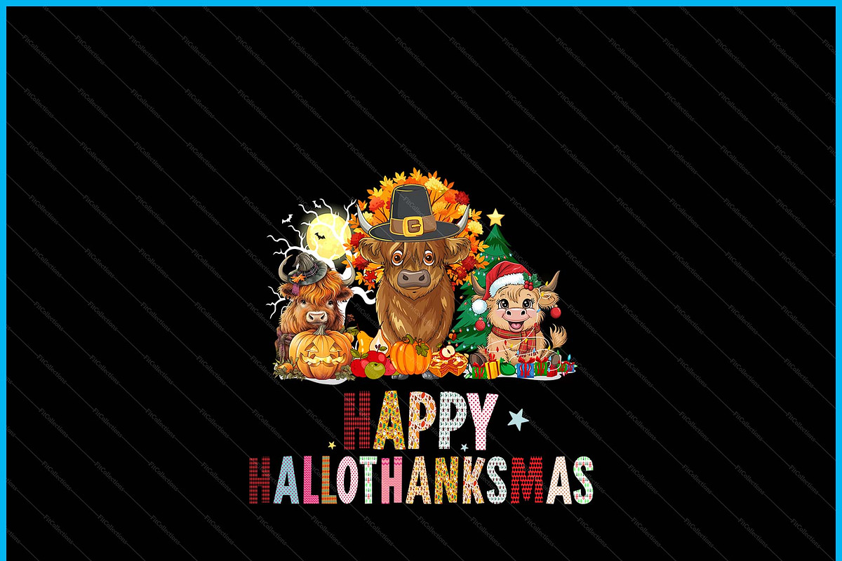 Halloween Thanksgiving Christmas SVG, an Illustration by Creativeusart (Photo 3 of 4)