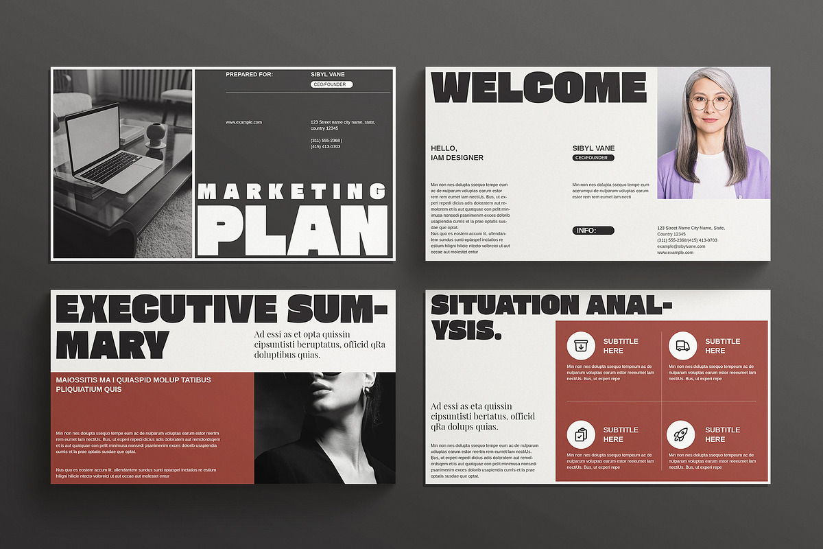 Marketing Plan Presentation Template, a Presentation Template by E-Type (Photo 2 of 5)