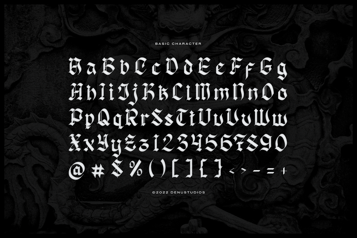 Jeff Zorvyk | Blackletter Typeface, a Blackletter Font by Denustudios (Photo 10 of 12)