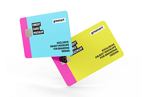Two Credit Cards Mockup