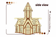 Gothic Castle Church - Laser Project, an Object Graphic by VectorPainter (Thumbnail 9 of 12)