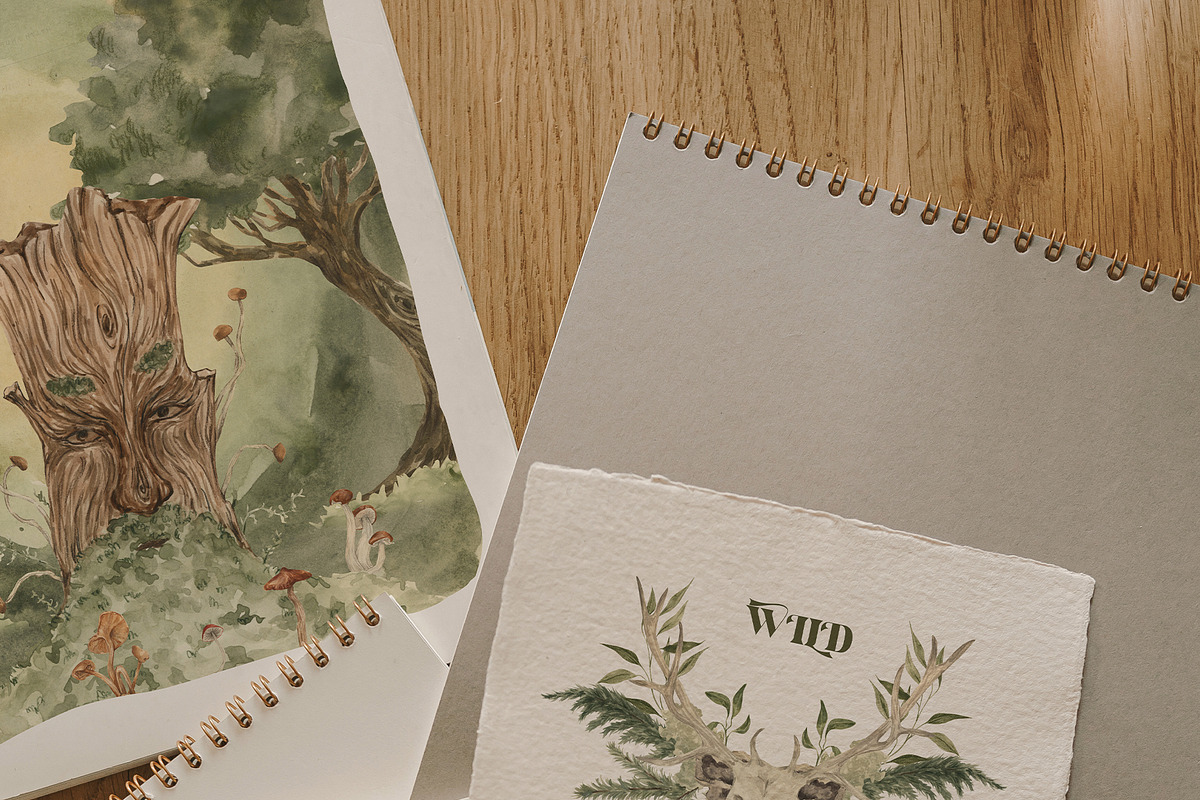 MUSHROOMCORE watercolor forest, a Seasonal Illustration by LiChu Art (Photo 7 of 17)