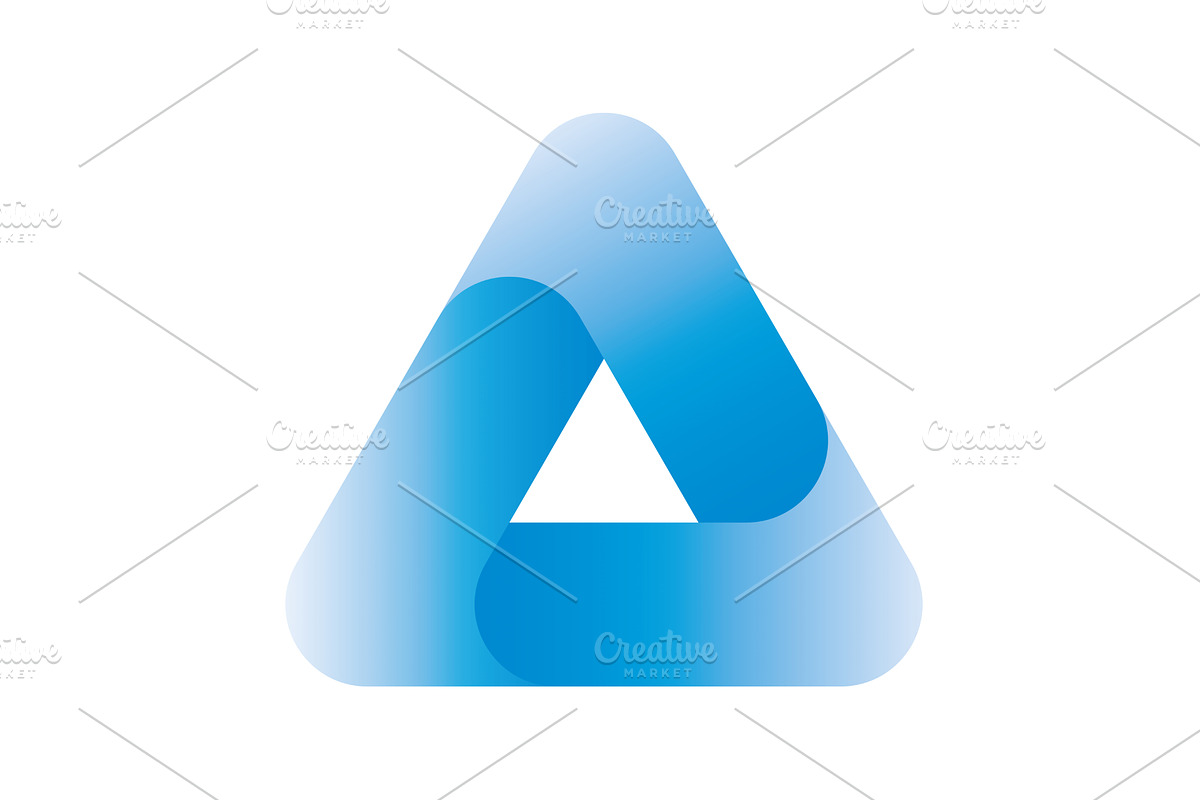 Triangle vector icon with three, a Technology Illustration by pytyczech