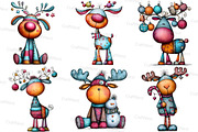 Quirky Reindeer Clipart, an Illustration by Craft Nest (Thumbnail 8 of 8)