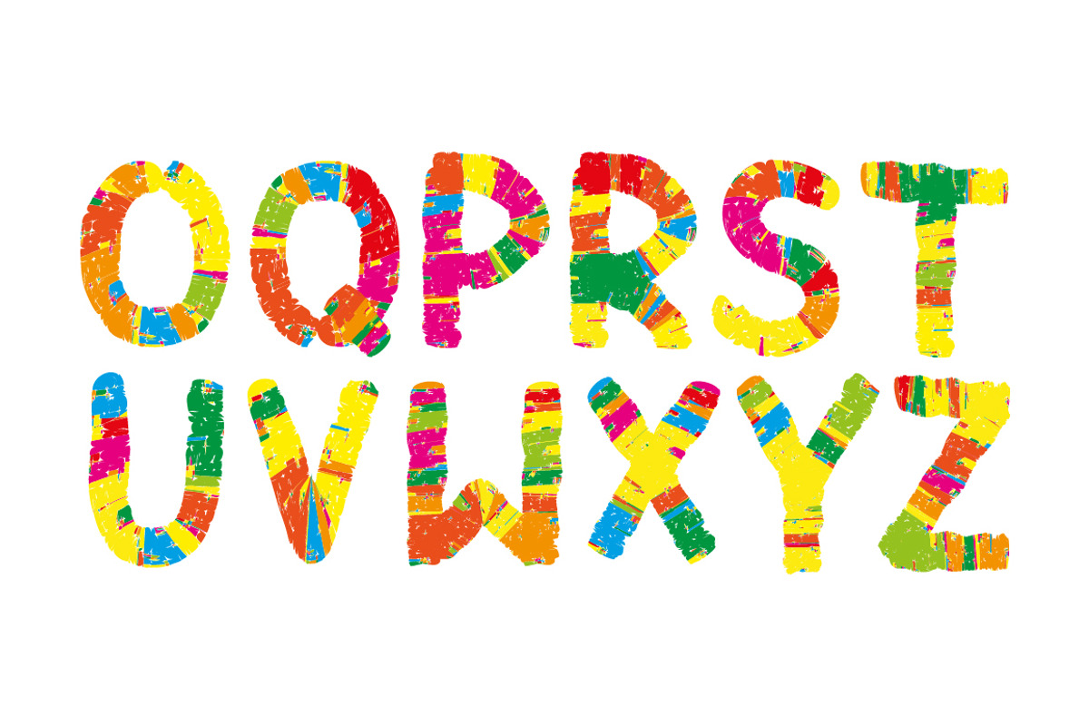 Grunge color alphabet, a Texture Illustration by Slavko Kahovsky (Photo 3 of 4)