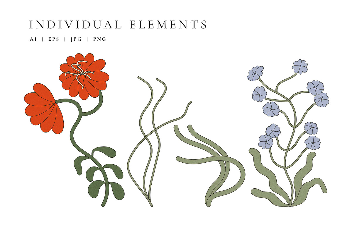 Floral patterns. Vibrant colors, a Pattern Graphic by oxygen_8 (Photo 7 of 8)