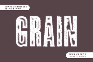 Grain Retro Stamp Text Effect