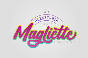Magliette, a Script Font by Olexstudio