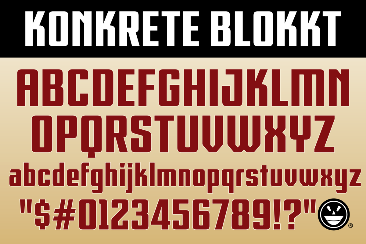 RACE1 KONKRETE CHISELED, a Sans Serif Font by The Fontry (Photo 3 of 5)