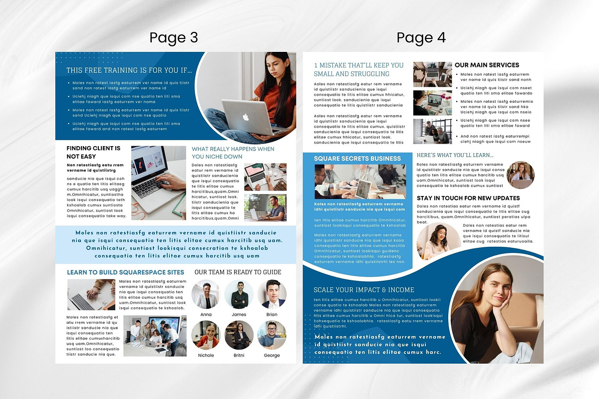 Business Women Canva Newsletter Layout preview 8