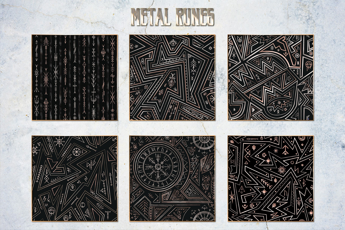 Nordic metal runes, a Pattern Graphic by Gudiny (Photo 4 of 8)