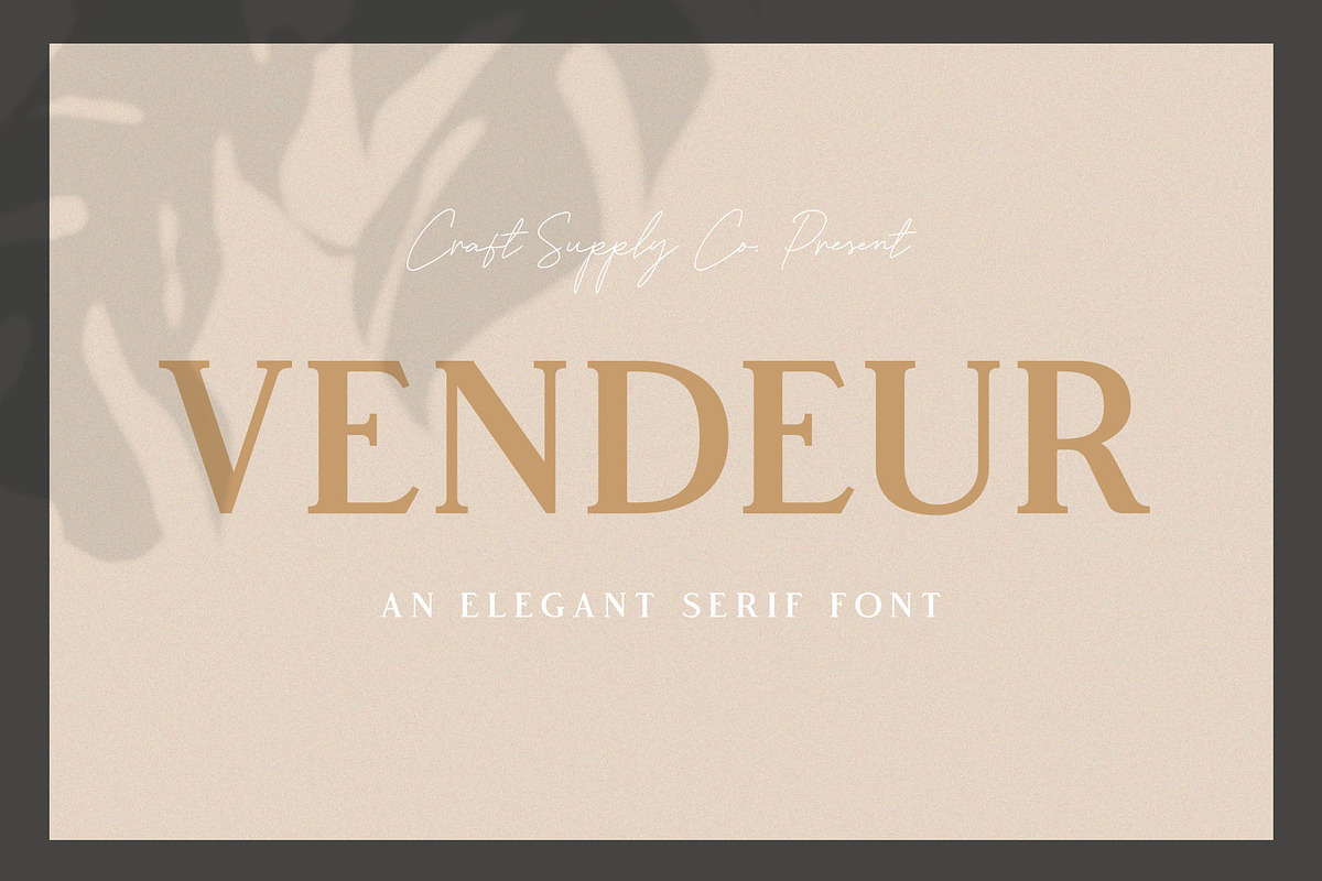 Vendeur - Elegant Serif Font, a Serif Font by Craft Supply Co. (Photo 10 of 10)