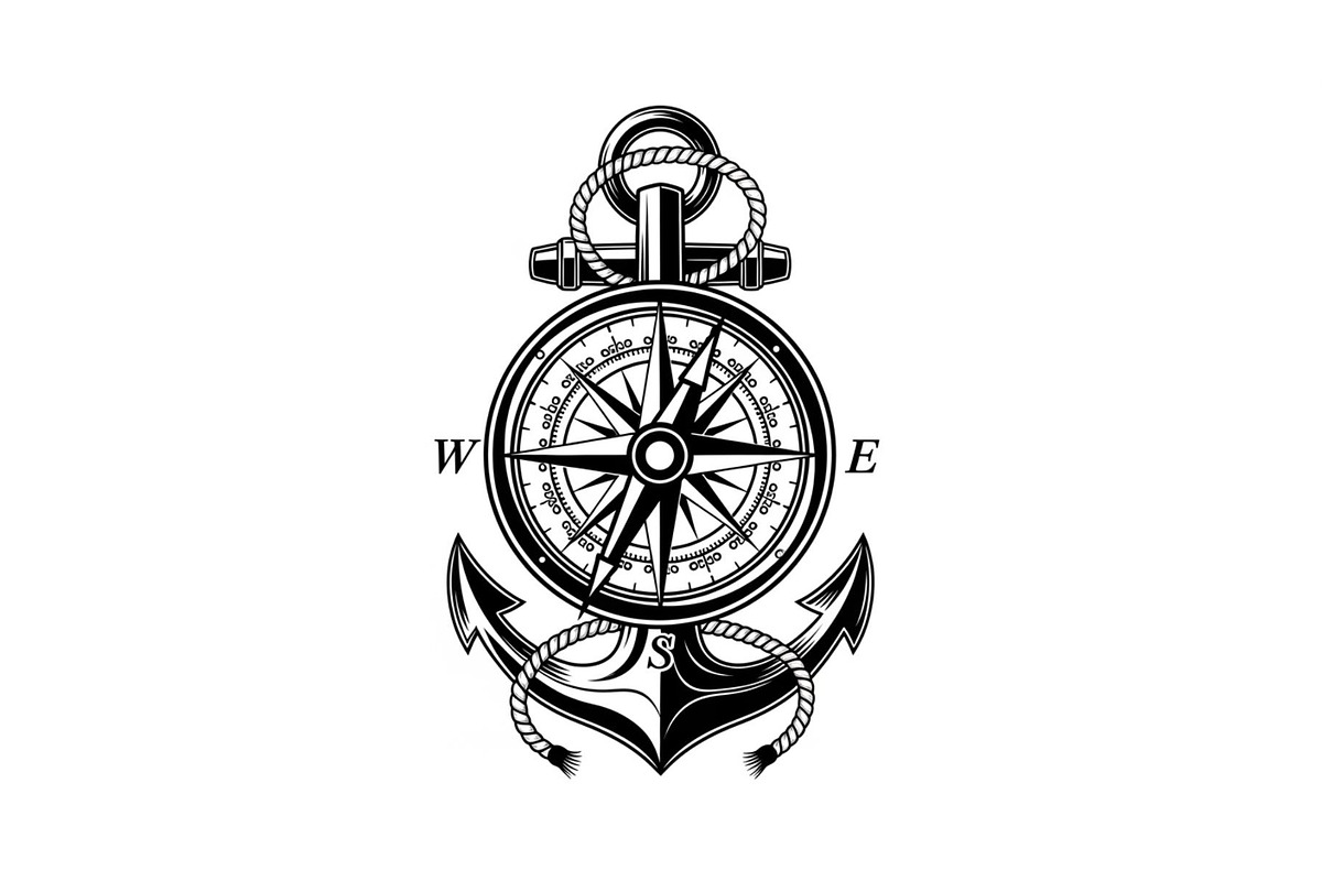 Nautical Anchor Compass Bundle, an Illustration by Creativeshirt (Photo 2 of 31)