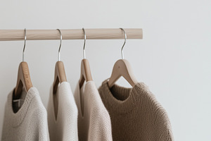 Minimalist clothing rack with, a Beauty & Fashion Photo by MistyDay
