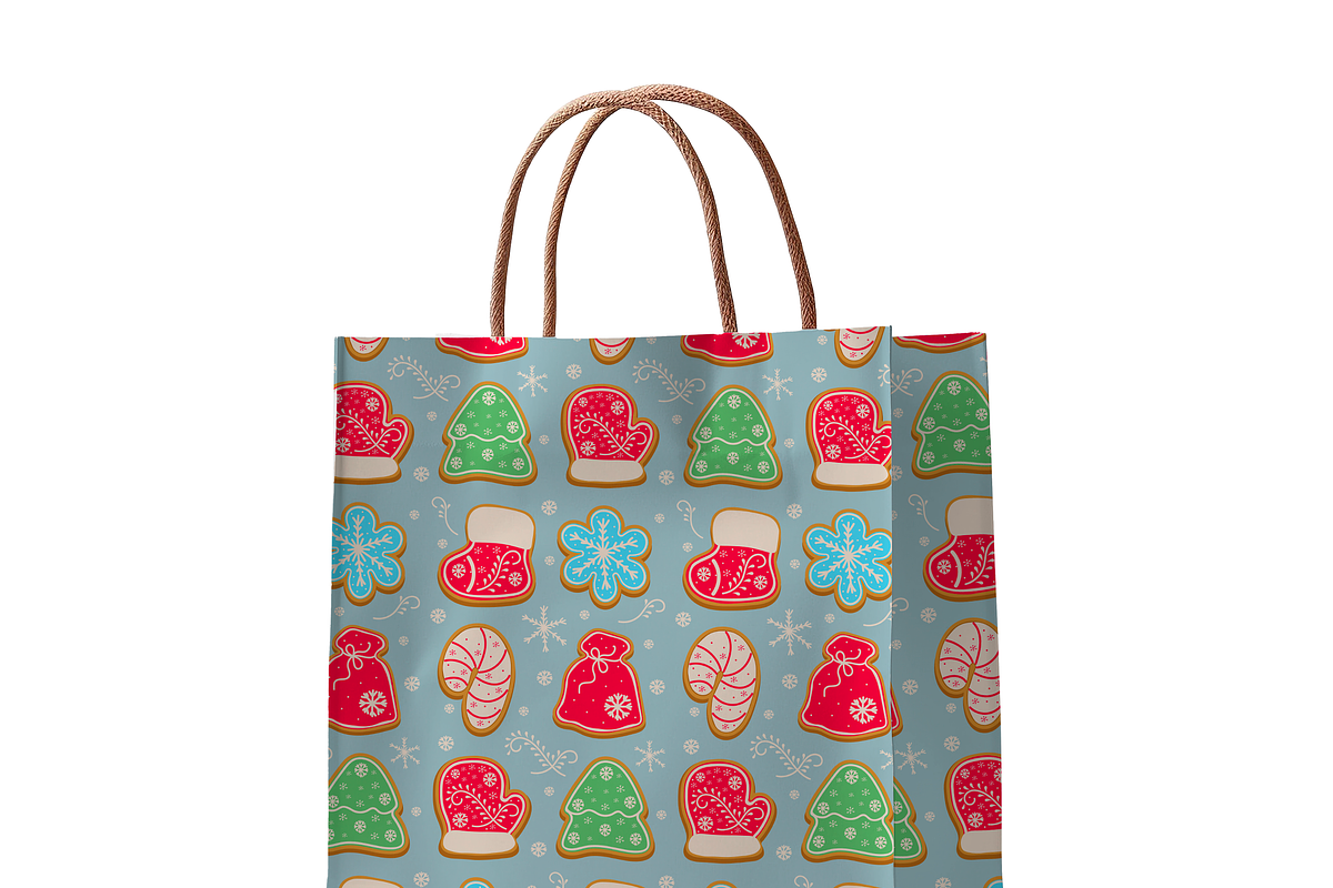 Christmas pattern with gingerbread, a Texture Illustration by JYa_Design (Photo 3 of 3)