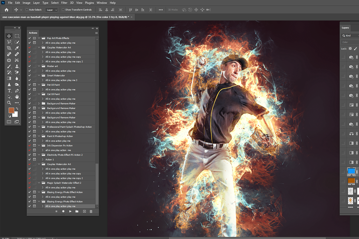 Blazing Energy Photo Effect Action, an Action Add-On by MRI STUDIO (Photo 8 of 12)