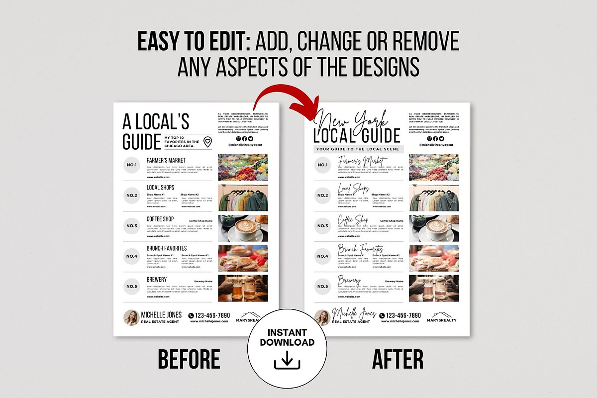 Real Estate Local Guide Flyer Canva, a Flyer Template by CreativeVinesStore (Photo 5 of 6)