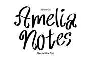 Amelia Notes is a handwritten font, a Handwritten Font by Brown Cupple (Thumbnail 1 of 7)