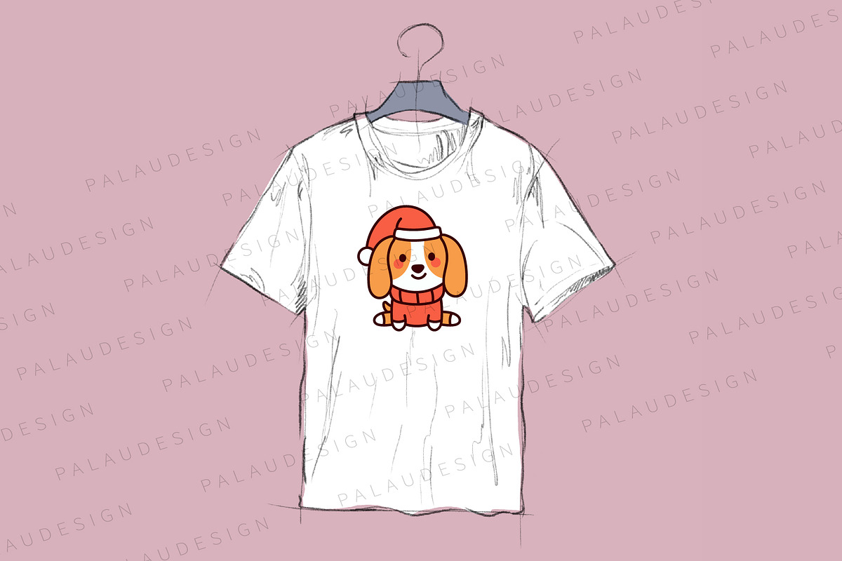 Cute Kawaii Christmas Pet Cat Dog, a Seasonal Illustration by Palau (Photo 2 of 12)