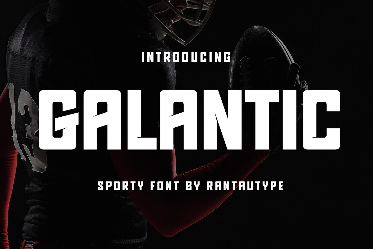 Galantic Sporty Font, a Sans Serif Font by RantautypeStudio (Photo 1 of 13)