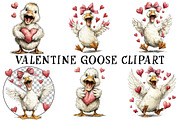 Valentine Goose Clipart, an Illustration by OK Design (Thumbnail 2 of 6)