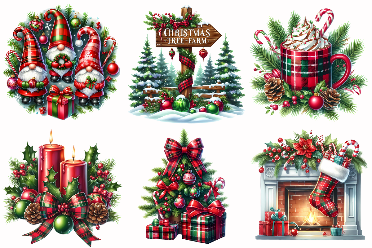 Traditional Christmas clipart, a Seasonal Illustration by AnetArtStore (Photo 4 of 10)