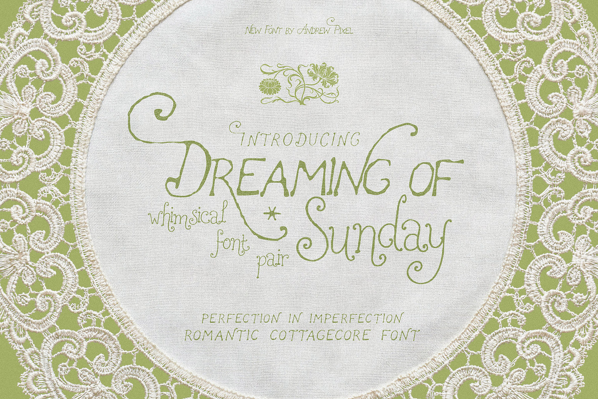 Dreaming of Sunday - Whimsical Font, a Handwritten Font by AndrewPixelType (Photo 1 of 10)