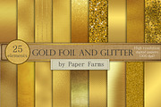 Gold foil and glitter, a Texture Graphic by Paper Farms (Thumbnail 1 of 3)