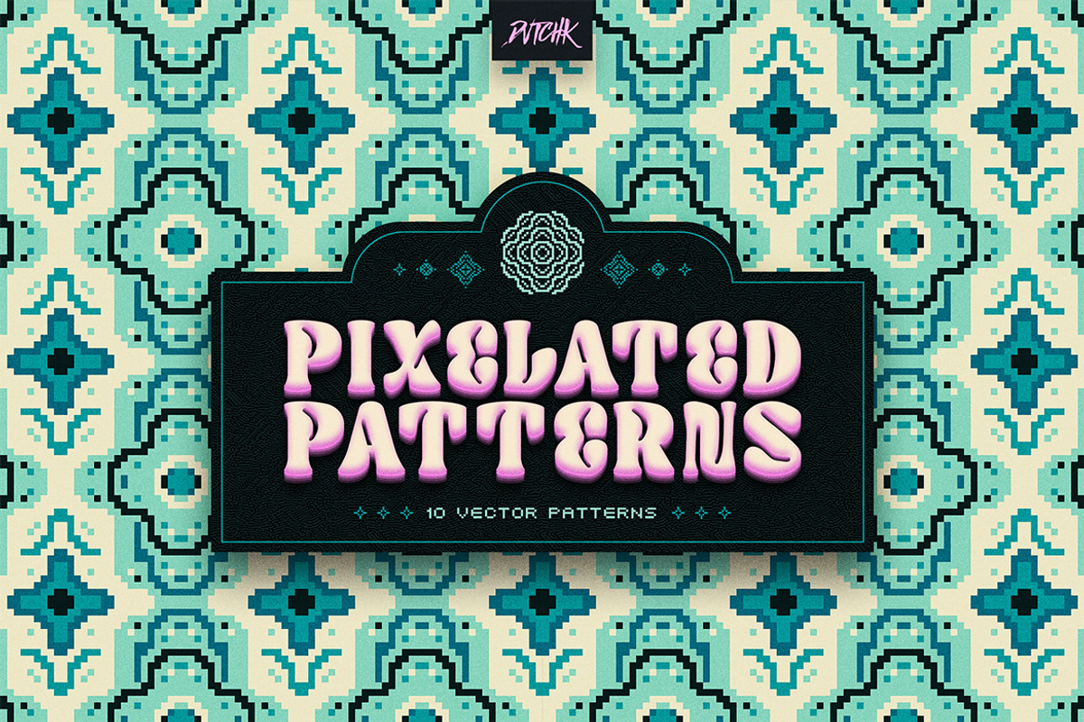 Pixel Mosaic Patterns | Vol. 11, a Pattern Graphic by dvtchk (Photo 6 of 10)