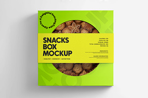 Custom Biscuit Cookie Box Mockup