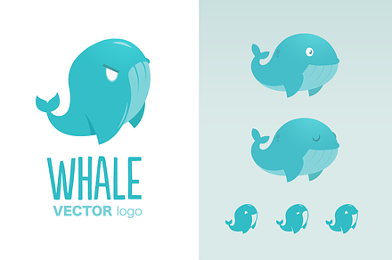 Vector Whale Logo Template