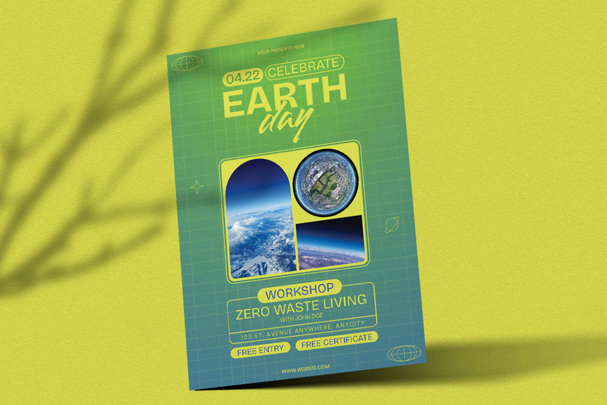 Tanah - Earth Day Gradient Style, a Flyer Template by Attype (Photo 2 of 4)